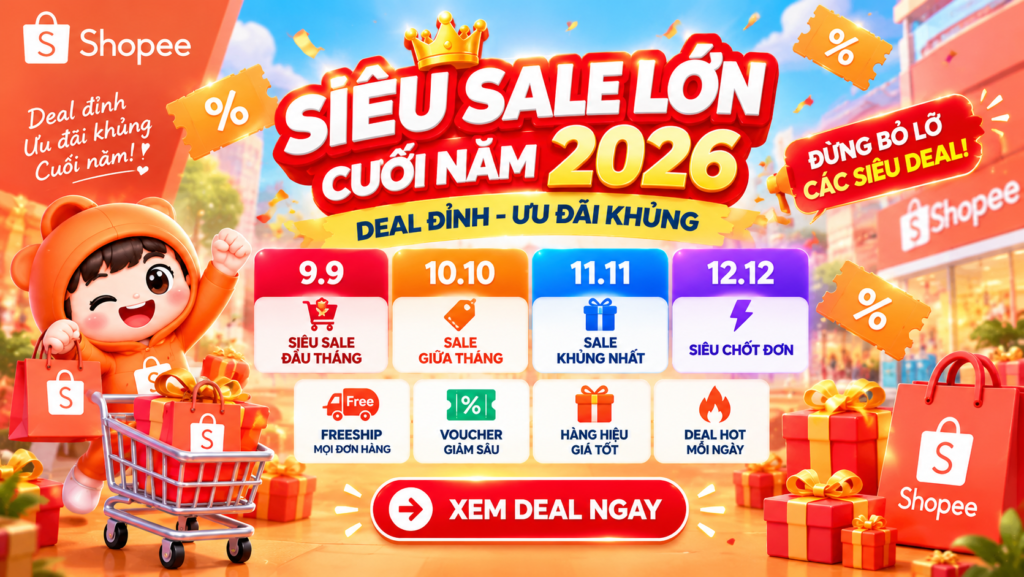 siêu sale shopee 12.12 sieu sale shopee 12.12