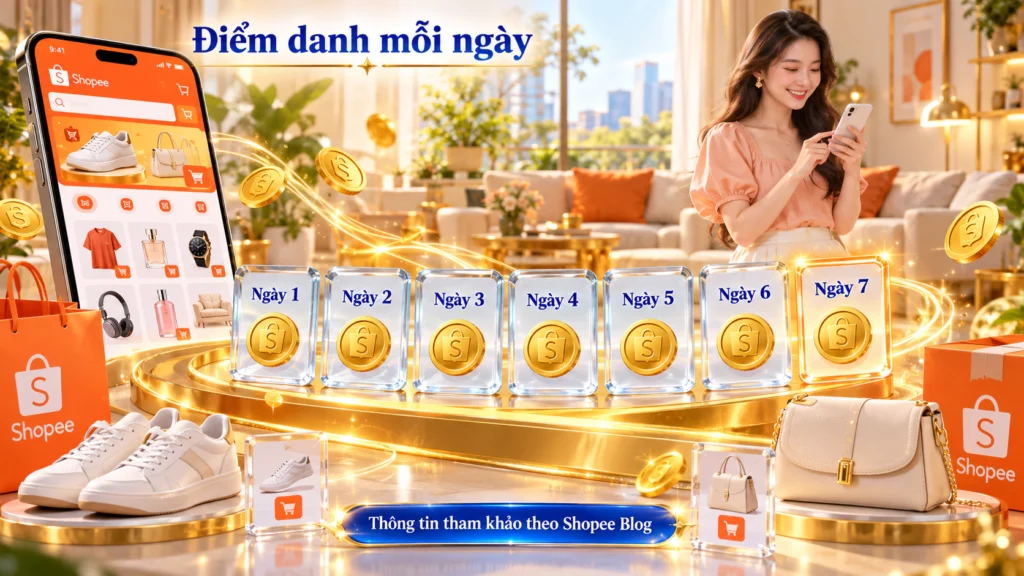 Hình minh họa chuỗi 7 ngày điểm danh Hình minh họa chuỗi bảy ngày điểm danh nhận Xu với thẻ ngày thứ bảy viền sáng